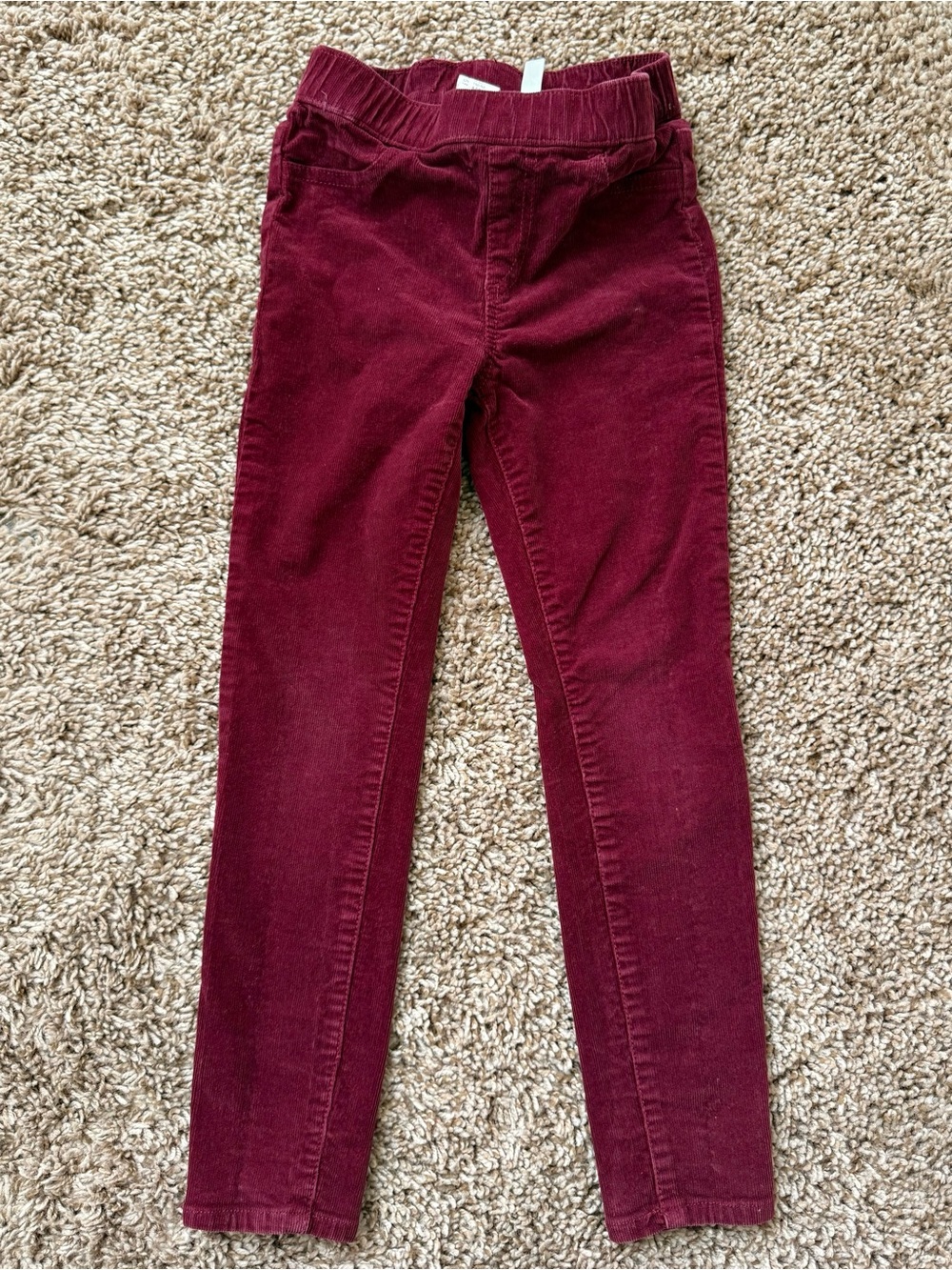 H&M Girls Burgundy Corduroy Pull-On Pants Size 5T